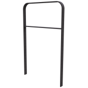 Lean-on hoop made of flat steel | 50 x 12 mm | in bent design | with cross bar | total width: 750 mm | hot-dip galvanized and coated DB 703